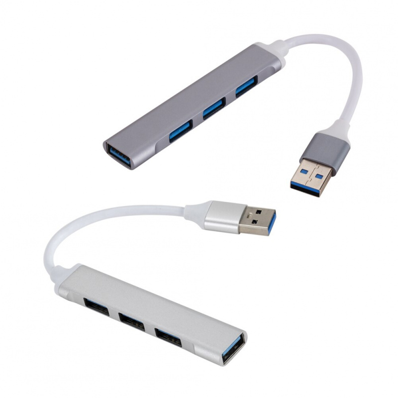 5Gbps 高速 USB 3.0 集線器鋁合金 USB 3.0 2.0 適配器 4 端口多分離器便攜式擴展器適用於計算機筆記本電腦