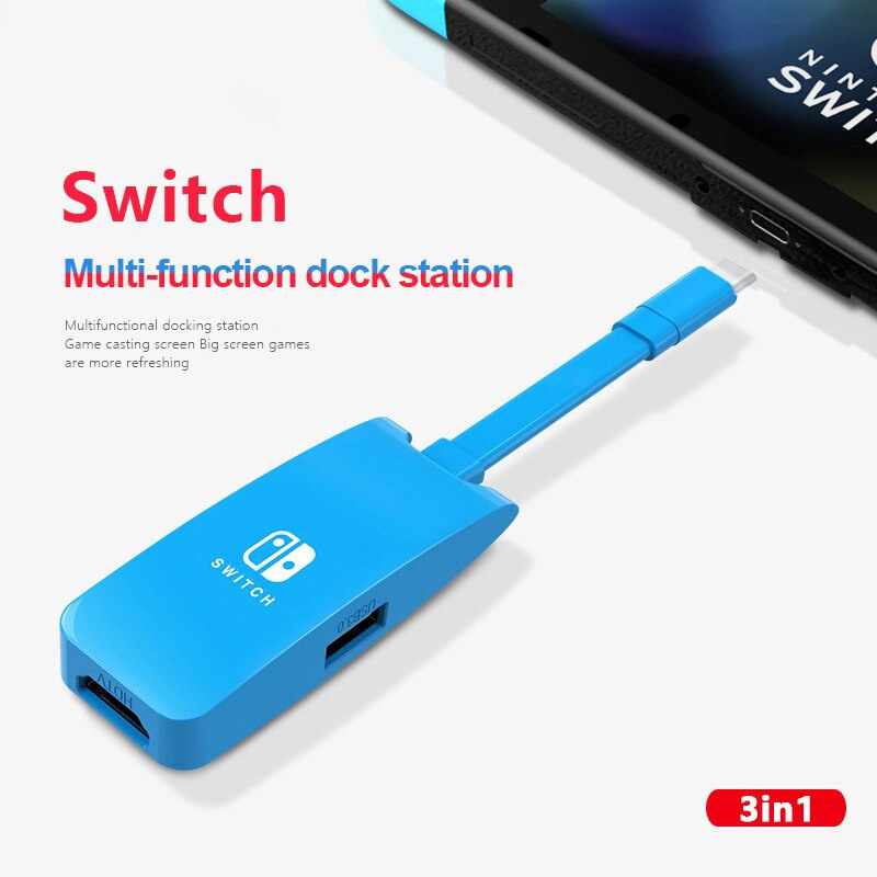Switch Dock TV Dock for Nintendo Switch Portable Docking Station USB C to 4K HDMI-compatible USB 3.0 Hub for Macbook Pro
