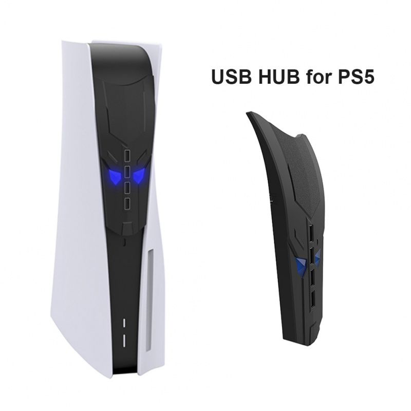 4 端口 USB 集線器高速 USB 分離器擴展器集線器適配器適用於 PS5 PlayStation 5 PS4 Xbox One Nintend Switch 遊戲機