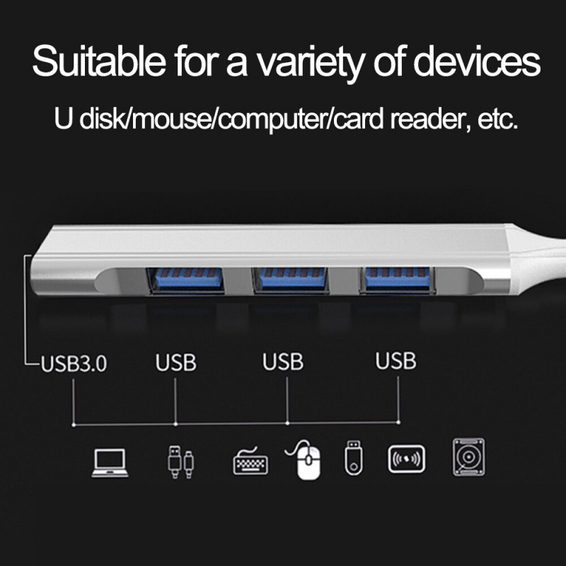 USB C 集線器 USB 3.0 擴展器 OTG 適配器分路器適配器適用於 Macbook Pro 筆記本電腦 C 型集線器塢站 C 型集線器