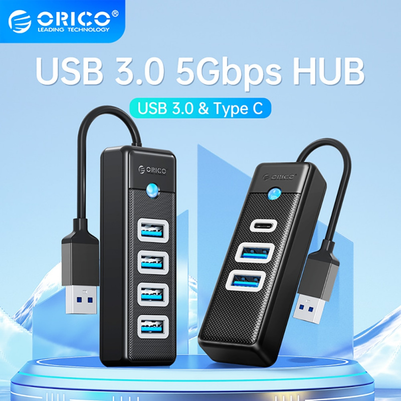 ORICO USB 集線器 4 端口 USB 3.0 5Gbps 高速多 C 型分離器 USB 適配器適用於 PC 電腦配件 USB C 型適配器