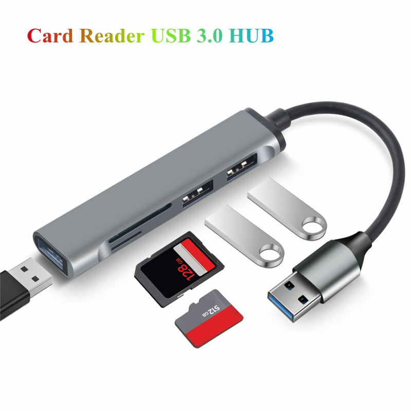3 端口 USB 3.0 讀卡器 HUB USB C 型分離器迷你 2 合 1 讀卡器適用於 SD TF Micro SD 適用於 Windows Vist