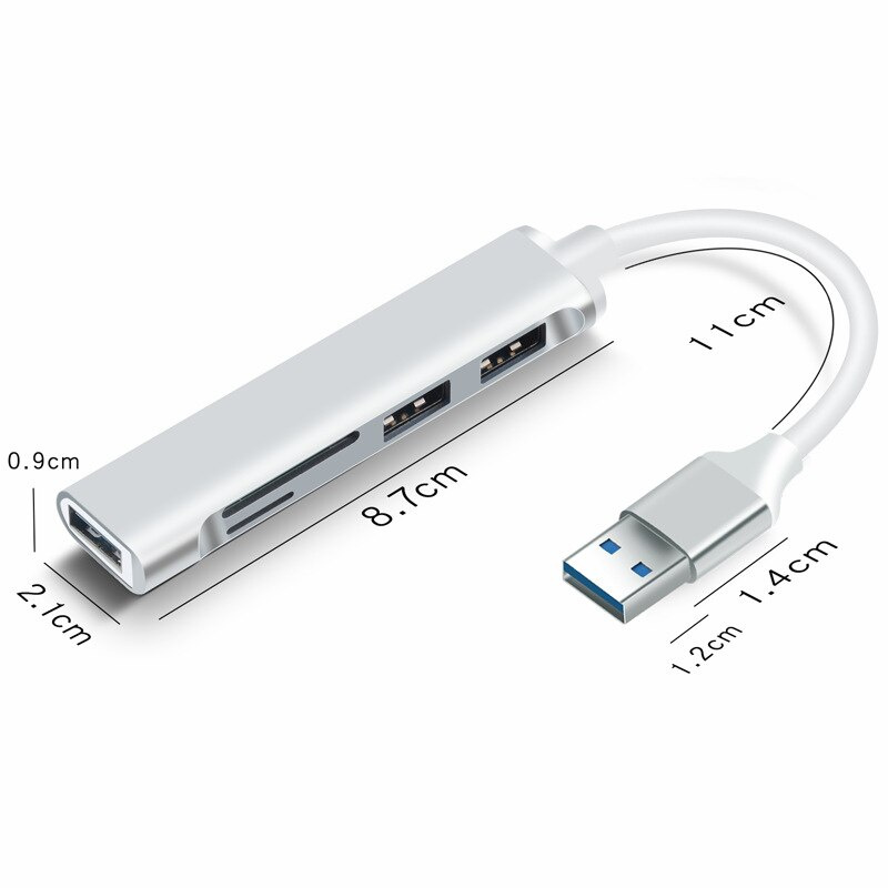 C 型 HUB 高速 USB 3.0 HUB 分離器讀卡器多端口帶 SD TF 端口適用於 Macbook 電腦配件 HUB USB