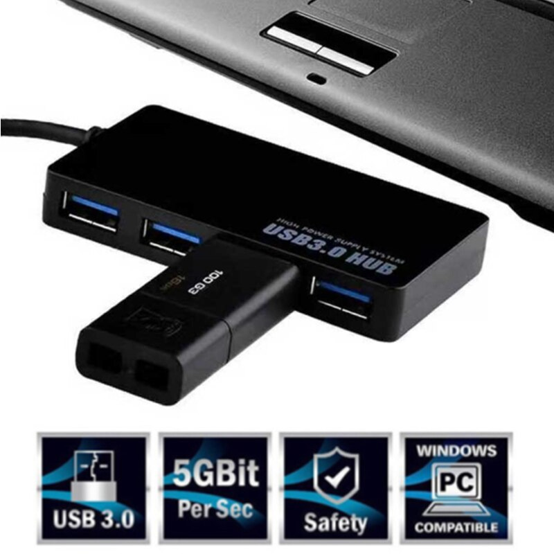 高速 USB3.0 集線器   USB2.0 集線器 4 端口 USB 分離器適配器計算機 PC 筆記本電腦外設 USB3.0 集線器適配器 2021 新