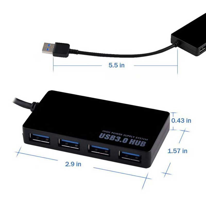 高速 USB3.0 集線器   USB2.0 集線器 4 端口 USB 分離器適配器計算機 PC 筆記本電腦外設 USB3.0 集線器適配器 2021 新
