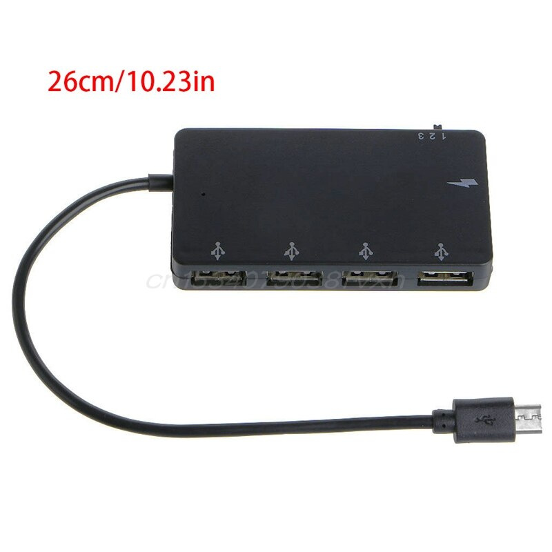 Micro USB OTG 4 端口集線器電源充電適配器電纜適用於智能手機平板電腦