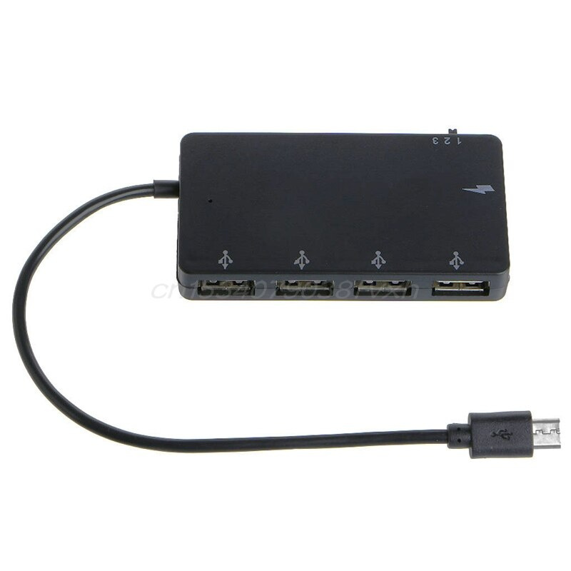 Micro USB OTG 4 端口集線器電源充電適配器電纜適用於智能手機平板電腦