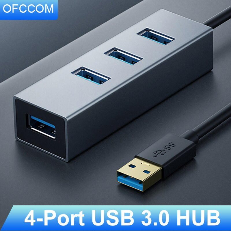 OFCCOM USB 集線器 4 端口 USB 3.0 高速分離器 OTG 適配器鼠標鍵盤計算機筆記本電腦配件多個 USB 3.0 集線器