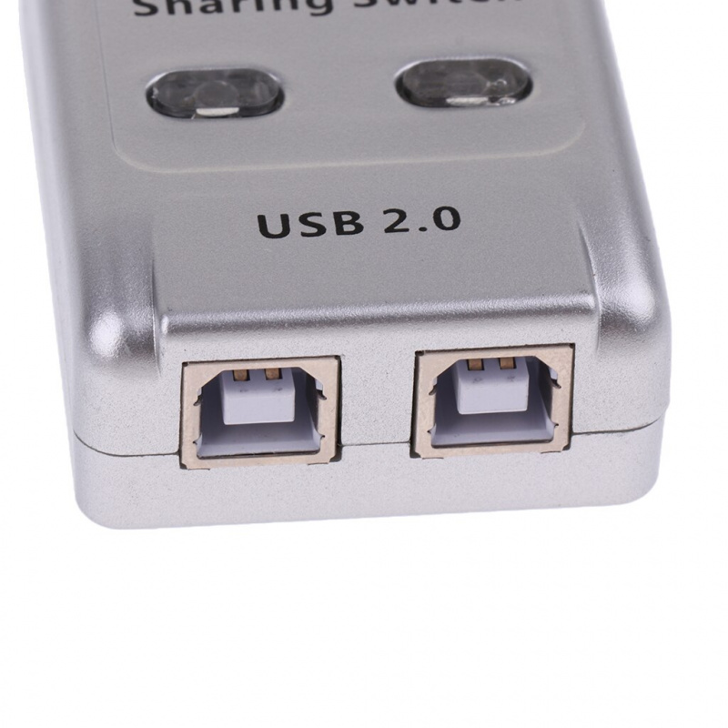 USB 2.0 開關集線器共享切換器分離器 1 自動打印機掃描儀到 2PC