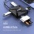 Vothoon USB 集線器 4 端口 USB 3.0 集線器高速 USB 分離器，適用於硬盤驅動器 USB 閃存驅動器鼠標鍵盤擴展適配器
