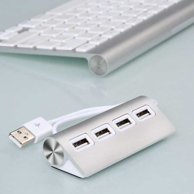 鋁製 USB 3.0 2.0 集線器多 USB 分離器適配器 4 端口高速迷你多 USB3.0 集線器端口擴展器適用於 PC