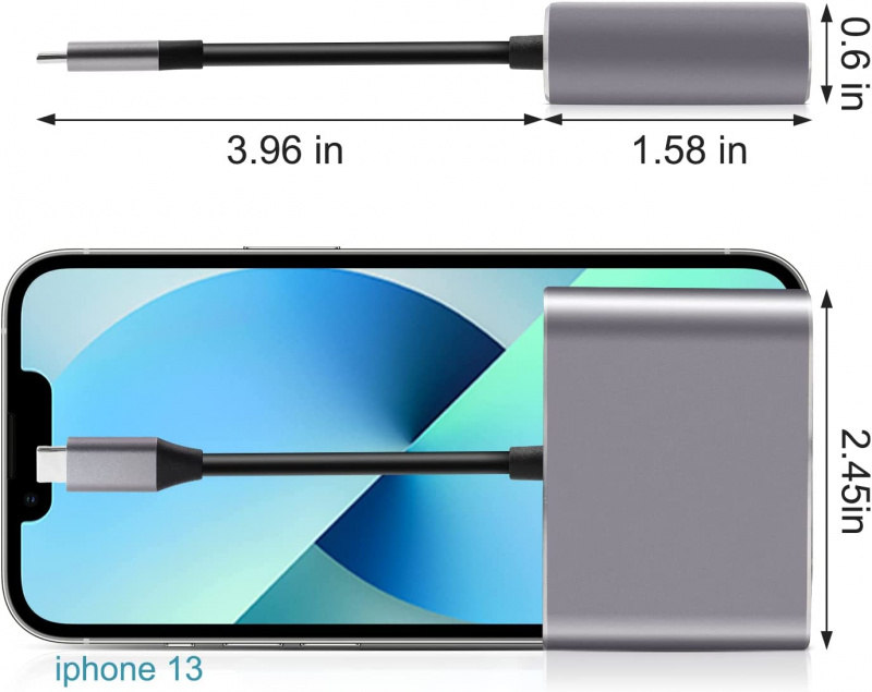 USB C 至 4K HDMI VGA 適配器 4 合 1 集線器擴展塢，帶 USB 3.0 OTG 充電電源 PD 適用於 MacBook Pro Air  Dell XPS Samsung