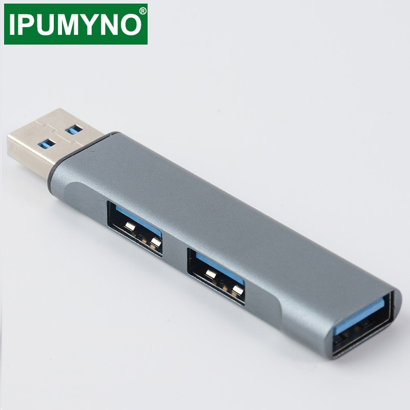 USB HUB 3.0 2.0 鋁製 3 端口適配器多 USB 分配器適用於小米聯想 Macbook 筆記本電腦 USB 3.0 集線器 Pc 電腦配件