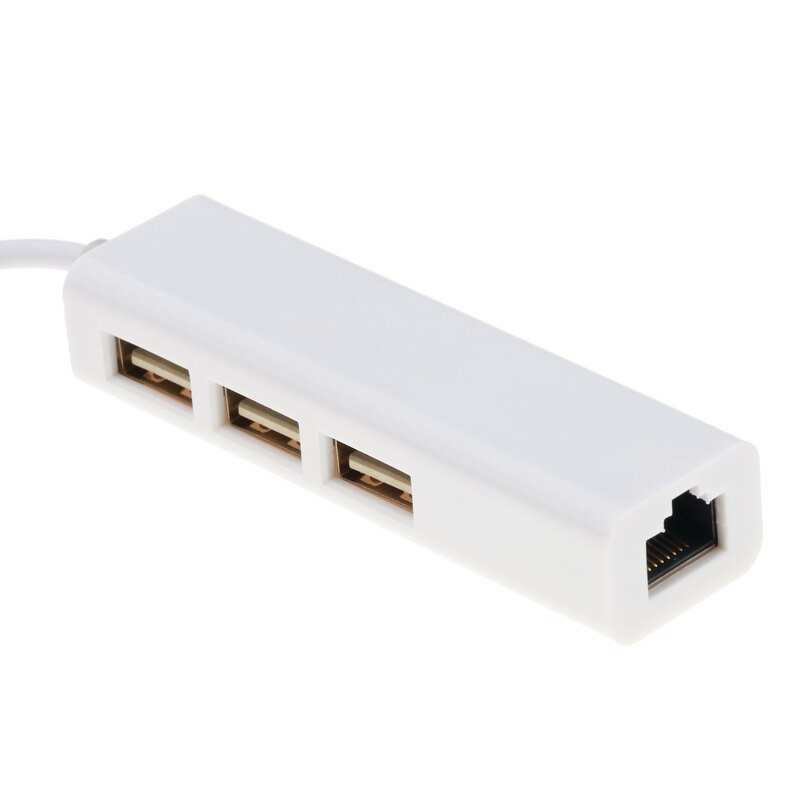 kebidu Hot 3 端口 C 型轉 USB 集線器支持以太網 LAN RJ45 電纜適配器網卡 USB 2.0 數據傳輸適配器