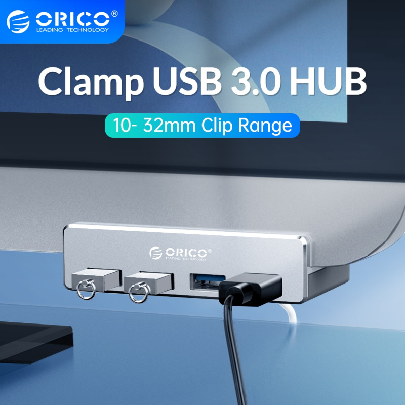 ORICO Clip-type USB 3.0 HUB Aluminum External Multi 4 Ports USB Splitter Adapter for Desktop Laptop Computer Accessories MH4PU