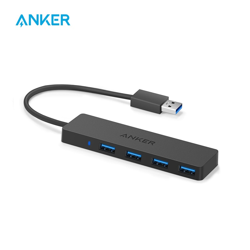 Anker 4-Port USB 3.0 Ultra Slim Data Hub for Macbook, Mac Pro mini, iMac, Surface Pro, XPS, Notebook PC,