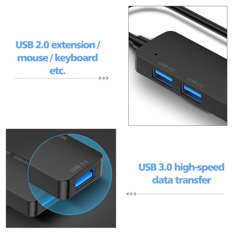 FONKEN USB Type C HUB for Macbook m1 air Xiaomi Laptop Cable Adapter USB A HUB  Multi Cable Splitter Adapter TF SD Card Reader