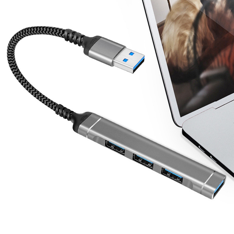 USB 3.0 集線器到 4 端口 USB 適配器適用於 PC Android OTG USB 集線器電纜帶 3 個 USB 2.0 端口和 USB 3.0 適用於 MacBook Air PC