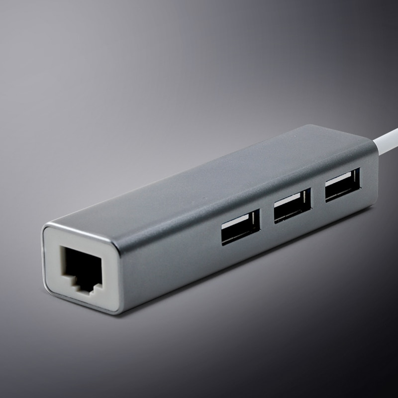 OFCCOM USB 以太網 USB 集線器轉 RJ45 局域網網卡 10 100Mbps 以太網適配器適用於 Mac iOS 筆記本電腦 Windows USB 2.0 集線器