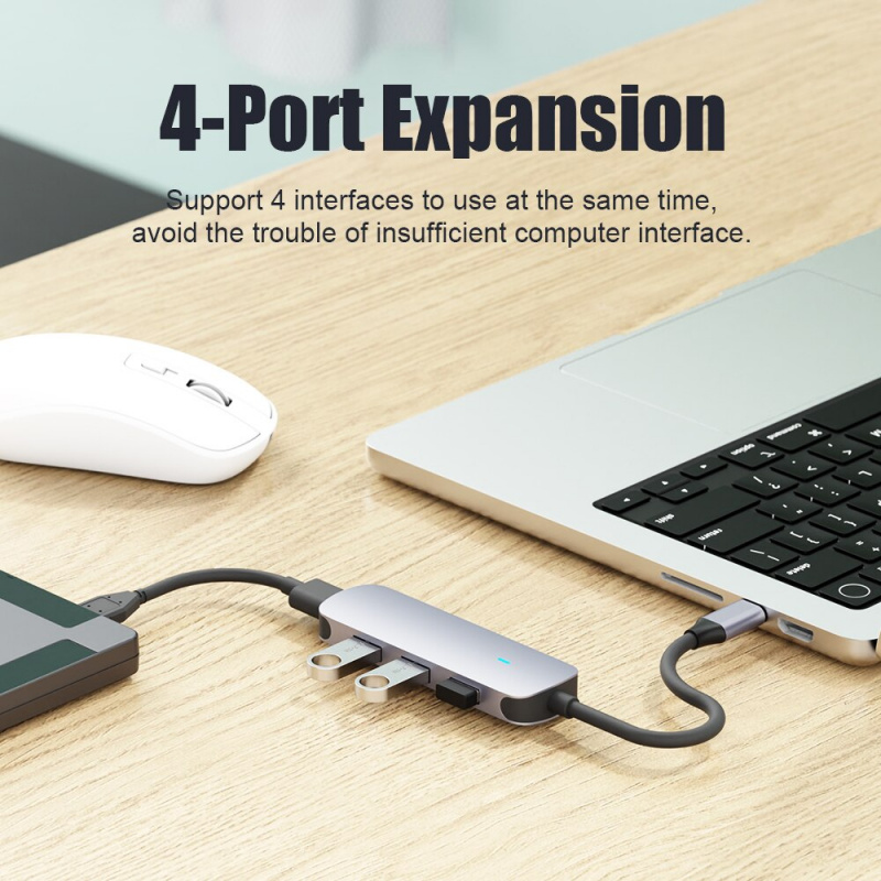 USB 3.0 4 Port Hub OTG Adapter 5Gpbs High Speed USB 3.0 2.0 Splitter for Lenovo Xiaomi Macbook Pro Air PC Computer  Accessories