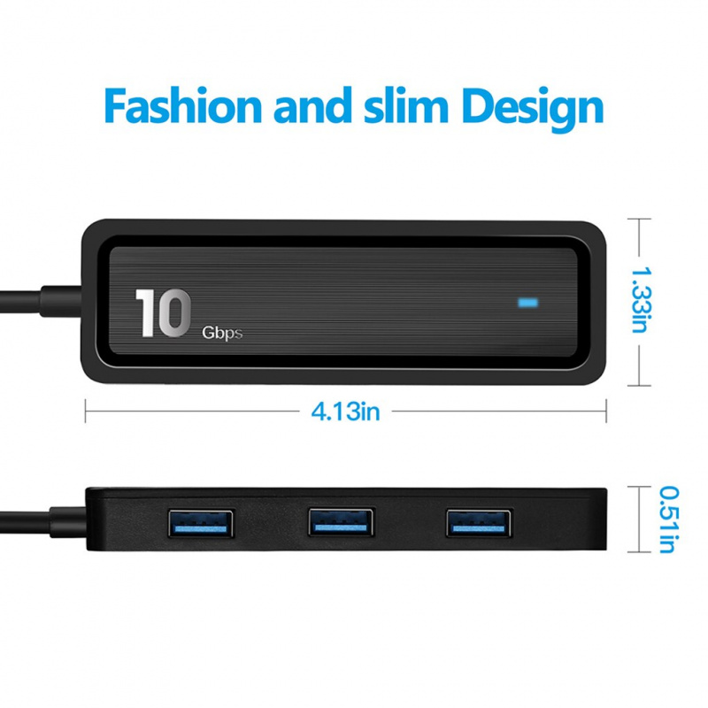 10Gbps C 型轉 USB 3.2 適配器便攜式專業快速傳輸 6 合 1 4 端口集線器工作講座轉換器