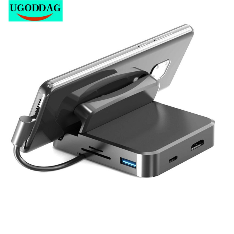 8 合 1 USB C HUB 擴展塢手機支架 Dex Pad Station USB C 轉 HDMI 擴展塢電源充電器套件適用於 MacBook 適用於三星小米