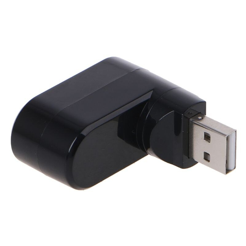 可旋轉高速 3 端口 USB 集線器 2.0 USB 分離器適配器適用於 PC 筆記本平板電腦筆記本電腦旋轉 180 度高 Da