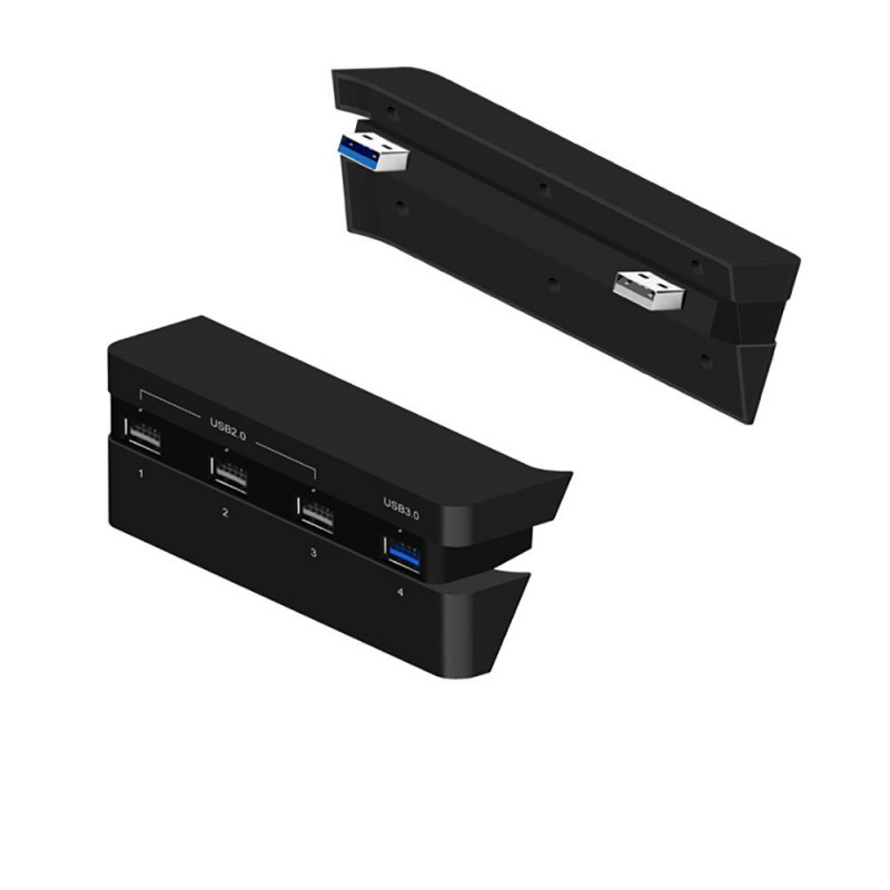 4 端口 USB 集線器適用於 PS4 Slim USB 3.0 2.0 適配器配件擴展分配器集線器通用遊戲配件