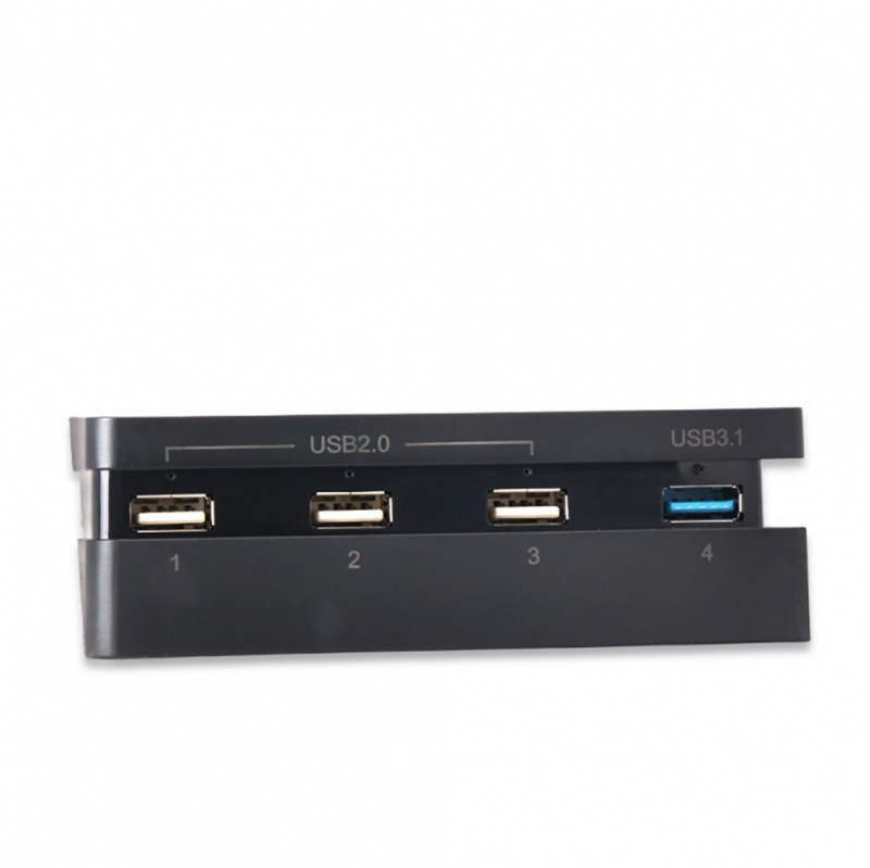 4 端口 USB 集線器適用於 PS4 Slim USB 3.0 2.0 適配器配件擴展分配器集線器通用遊戲配件