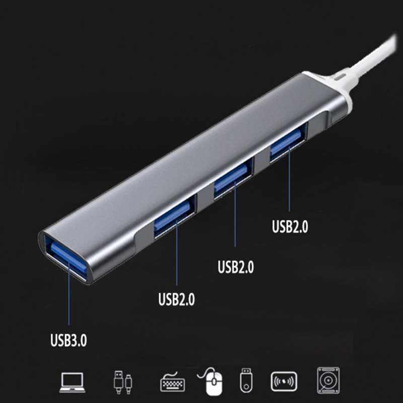 USB 集線器擴展器 3.0 4 端口 C 型集線器充電 USB 分離器高速 OTG 適配器便攜式 PC 電腦小米 Macbook Pro