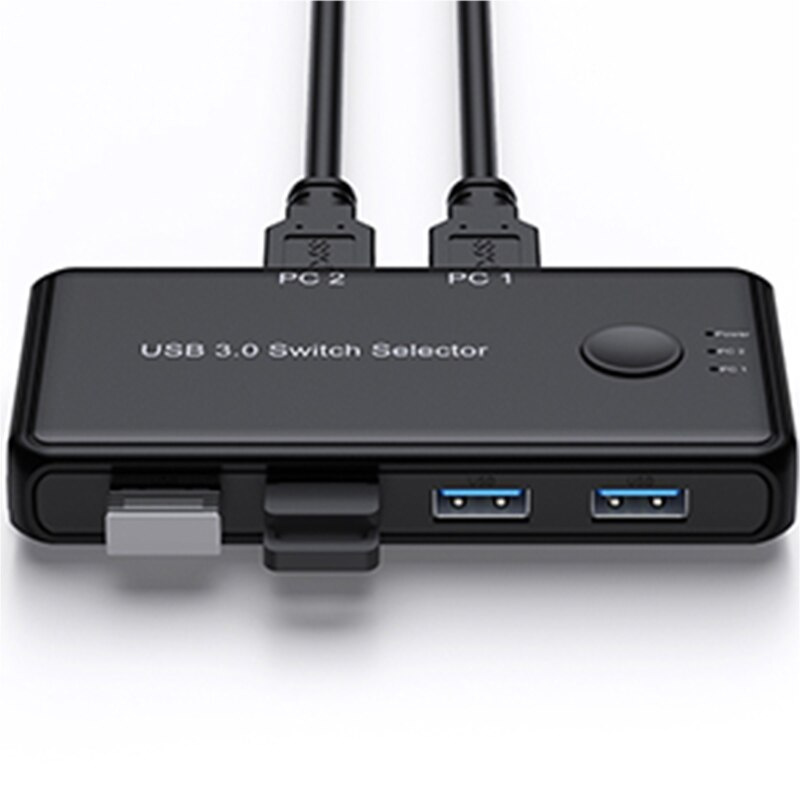 USB 3.0 開關選擇器 KVM 切換器集線器 4 端口 5Gbps 2 輸入 4 輸出轉換器適用於 Windows10 PC 掃描儀打印機共享