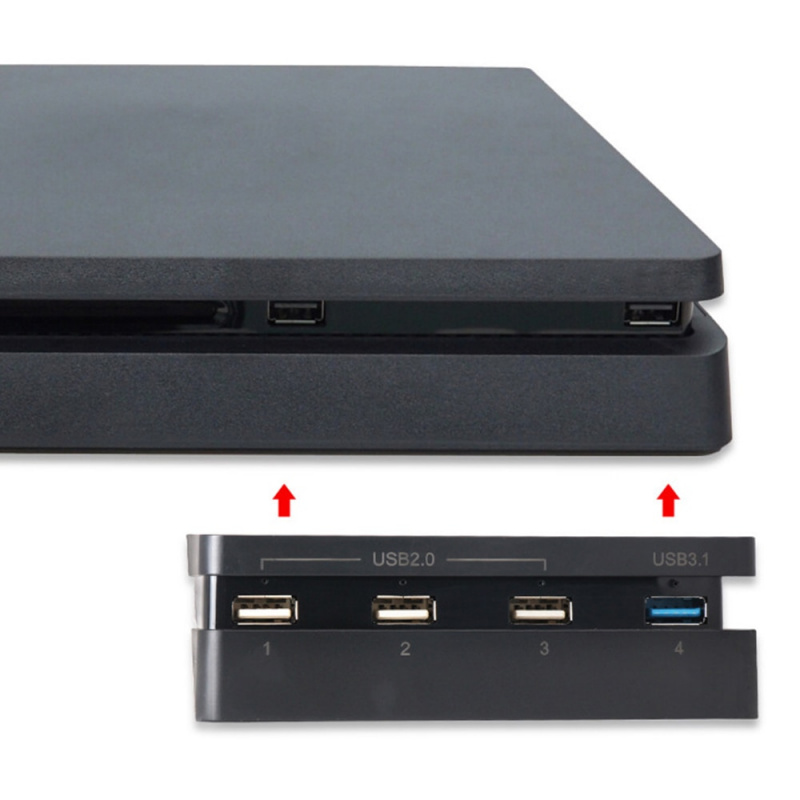 無線 USB 集線器適用於索尼 PlayStation 4 Slim USB 3.0 超高速 4 端口 USB 2.0 集線器適用於 PS4 Slim HUB USB 分路器 Hab 適配器