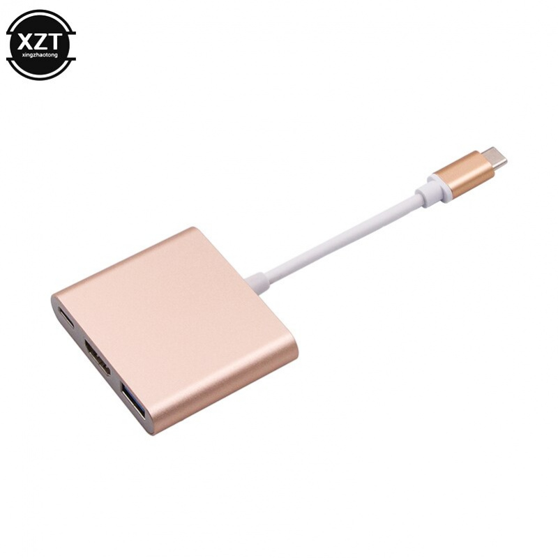 USB C 集線器轉 HDMI 兼容適配器適用於 Macbook Pro Air Thunderbolt 3 USB C 型集線器 4K USB 3.0 端口 USB-C 供電