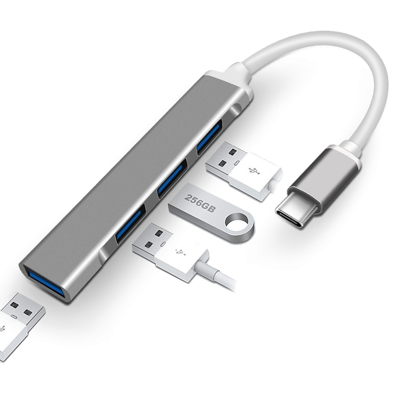 USB C HUB USB 3.0 HUB Type C USB Splitter USB-C 3.1 Multi Port Dock Adapter for Mac book Pro Air IMac PC 電腦配件