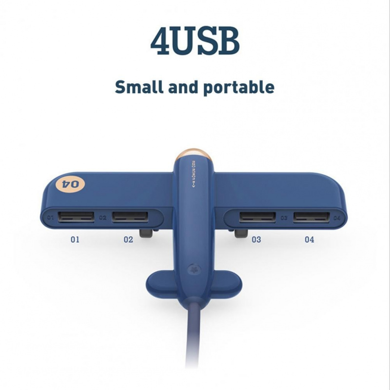 便攜式可愛 4 端口 USB 2.0 集線器 USB 集線器 3.0 集線器 Usb 飛機形狀 USB 分路器外部多端口 USB 集線器適用於小米