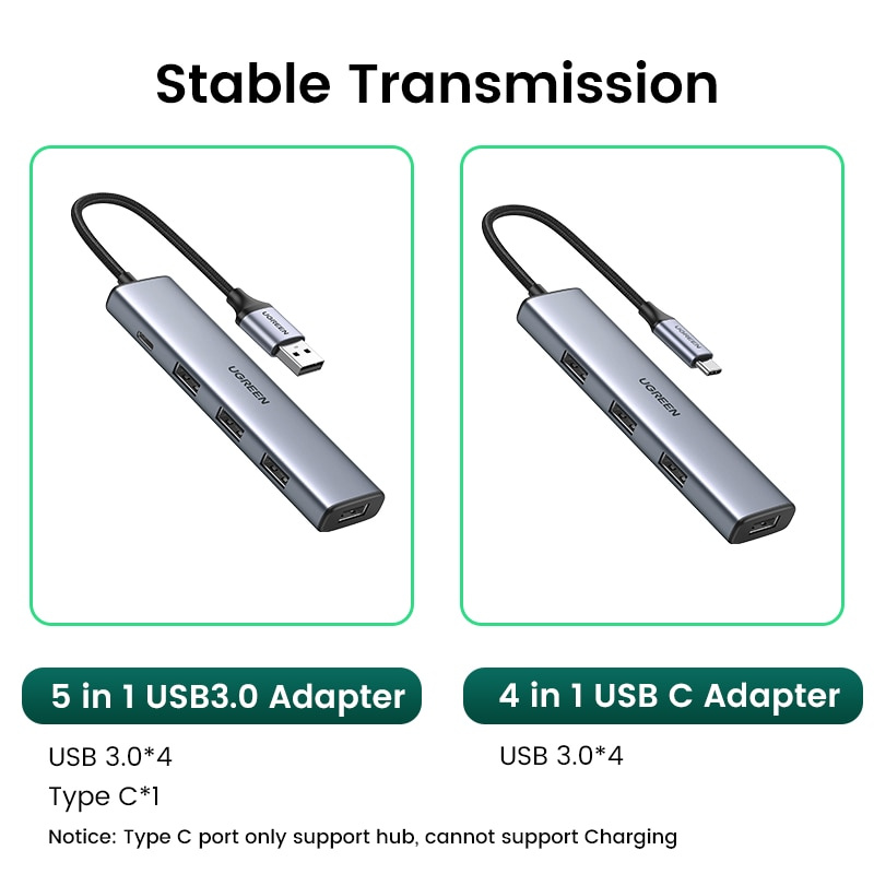 Ugreen USB Hub to USB 3.0 Type C Hub For Macbook Pro Air M1 PC Laptop Accessories USB C Adapter Expander Spli