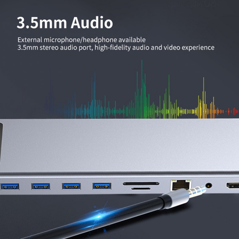 C 型集線器 USB C 至 HDMI 兼容 4k 多端口 USB3.0 分離器適配器 VGA RJ45 SDTF 讀卡器集線器適用於 MacBook IPad Pro 2020