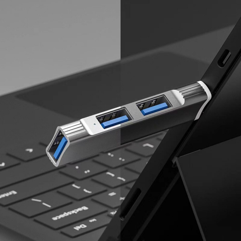 2022 Mini USB 3.0 HUB 高速 3 端口多分離器適配器 OTG 適用於聯想華為小米 Macbook Pro 15 Air Pro 配件
