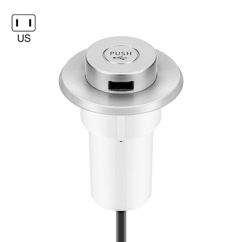 美國 歐盟插頭桌面孔嵌入式 USB 充電器升降隱藏擴展集線器適配器 1XCB