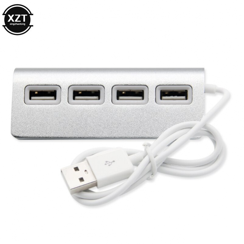USB 集線器 1 至 4 端口 USB 2.0 便攜式 OTG 鋁製 USB 分離器延長轉換器電纜適用於 iMac Macbook Air 筆記本電腦 USB2.0