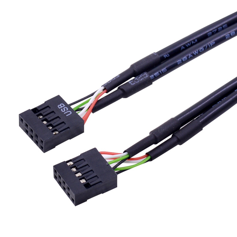 MJTEK 銀色 4 端口 USB 2.0 USB 3.0 集線器前面板電纜 20 針分離器內部組合適配器適用於台式機的 3.5 英寸軟盤托架