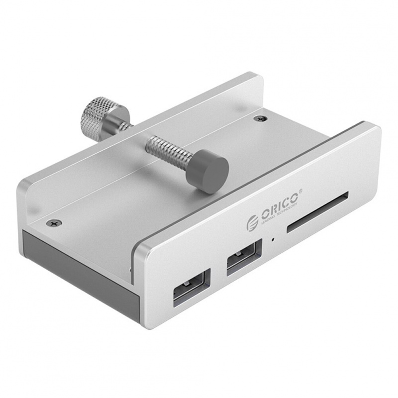 ORICO MH2AC-U3 夾式USB 3.0 HUB 鋁合金外接多2口USB分線器轉接頭 台式機帶TF卡槽