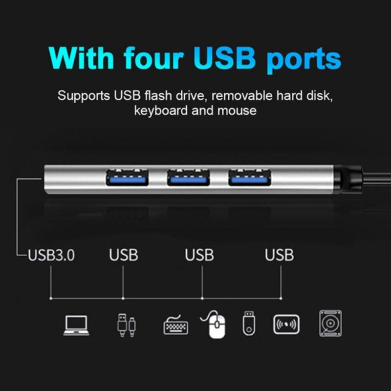 USB C HUB USB 3.0 HUB Type C 4口多分線器適配器OTG Macbook HUB Pro 13 15 Air Mi Pro華為電腦配件