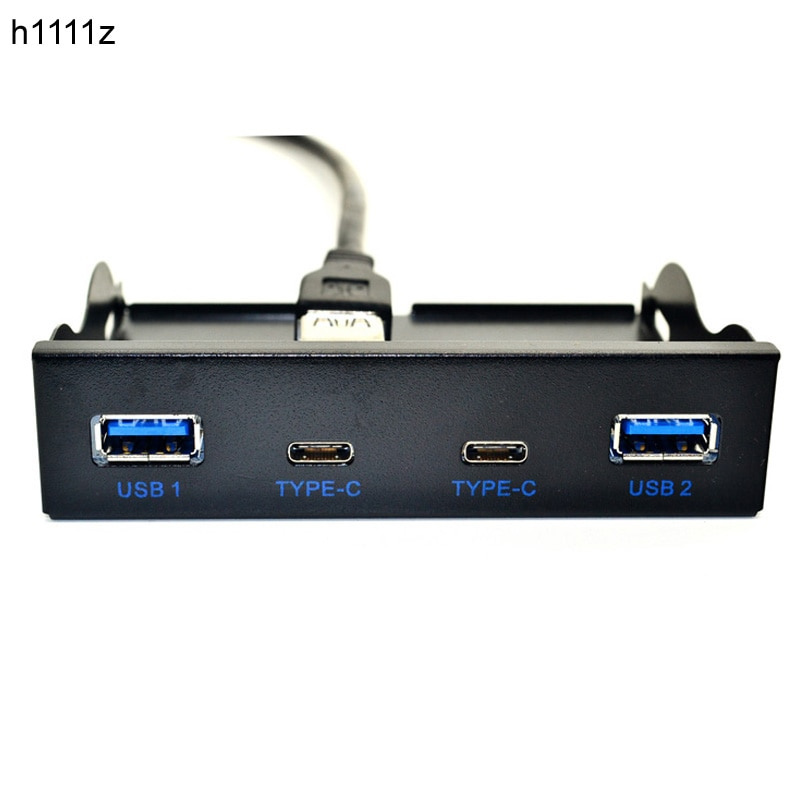 USB 集線器 USB C 集線器 3.5 英寸軟盤驅動器前面板 2 端口 USB 3.0 + 2 端口 USB 3.1 Type C 20 針台式電腦連接器