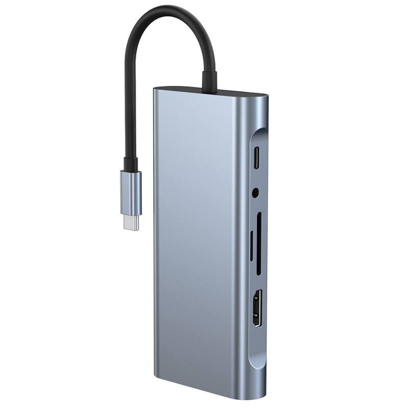 4 5 8 11 合 1 USB C 集線器 3.0 C 型擴展塢分離器多端口適配器 4K HDMI RJ45 SD TF VGA HDMI PD 適用於筆記本電腦 MacBook iPad 小米