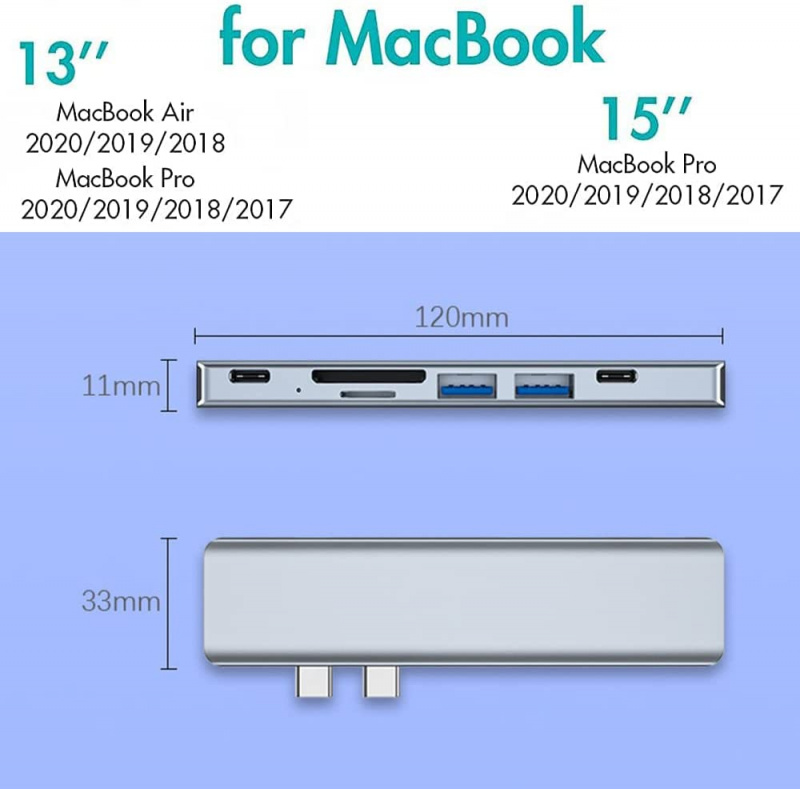 USB C HUB Type C 轉 4K HDMI 擴展塢 USB3.0 TF SD 讀卡器 PD 100W 充電器 Thunderbolt 3 適用於 MacBook Pro Air M1 Type-C