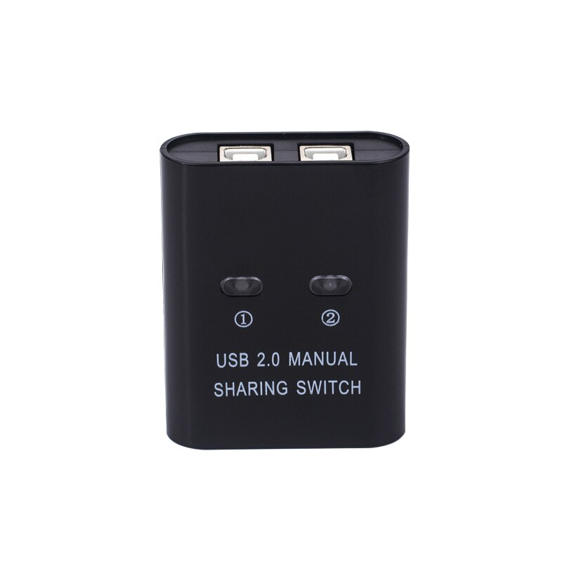 USB手動開關2口usb2.0集線器兩台電腦共享U盤打印機設備二進一出USB2.0共享器