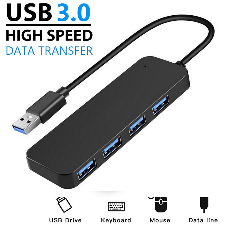 高速 USB 3.0 集線器多 USB 分配器 4 端口 USB 3.0 擴展器多 USB 擴展器筆記本電腦電腦配件