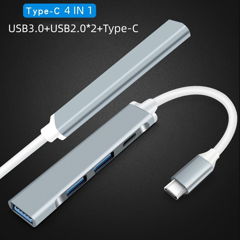 4 in 1 USB HUB Type C HUB To USB3.0 Type-C 3xUSB High Speed Splitter 4 Port Docking Station Charging