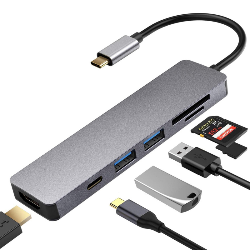 USB 3.1 Type-C Hub to RJ45 4K HDMI Adapter Thunderbolt 3 USB C Hub 3.0 VGA TF SD Reader Slot PD For MacBook Pro Air 13 2020 M1